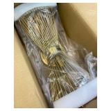 YUBOLE Brass 2-Light Vanity Light Mid-Century Modern Starburst Wall Sconce Lamp Sunburst Sconce Art Decor