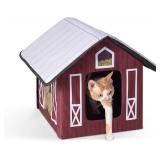 K&H Pet Products Outdoor Kitty House Cat Shelter (Unheated) Barn Design 19 X 22 X 17 Inches