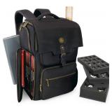 Retails for $160! ENHANCE DnD Backpack - RPG DM Bag for Dungeons and Dragons - Travel DnD Bag Organizer fits 6-8 Books Upright, 18" Laptop/DM Screen Slot, Miniature Storage Foam Trays, Accessories Poc