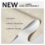 Persilux Blackout Roller Shades for Windows,Cordless,Linen Fabric,Roller Blinds for Windows,Thermal Insulated Fabric UV Protection,Window Shades for Home,Office,Bedroom,Door,Blackout-Cream,Custom Now