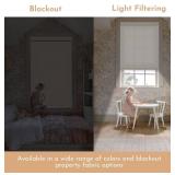 Persilux Blackout Roller Shades for Windows,Cordless,Linen Fabric,Roller Blinds for Windows,Thermal Insulated Fabric UV Protection,Window Shades for Home,Office,Bedroom,Door,Blackout-Cream,Custom Now