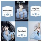 Dog Car Seat for Small Dogs - Dog Booster Seat for Car with Storage Pockets, WaterproofPet Travel Carrier Bed Up to 20lbs