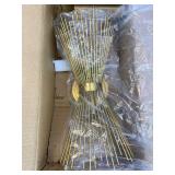 YUBOLE Brass 2-Light Vanity Light Mid-Century Modern Starburst Wall Sconce Lamp Sunburst Sconce Art Decor