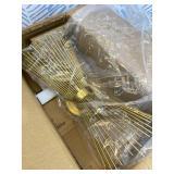 YUBOLE Brass 2-Light Vanity Light Mid-Century Modern Starburst Wall Sconce Lamp Sunburst Sconce Art Decor