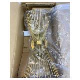 YUBOLE Brass 2-Light Vanity Light Mid-Century Modern Starburst Wall Sconce Lamp Sunburst Sconce Art Decor