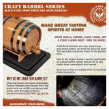 1 Gallon Oak Aging Barrel (5 Liter) with Stand, Bung and Spigot - Wooden Mini Whiskey Barrel - Charred Oak Barrels for Aging Whiskey, Bourbon, Cocktails, Rum, Tequila, Mead Wine