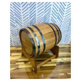 1 Gallon Oak Aging Barrel (5 Liter) with Stand, Bung and Spigot - Wooden Mini Whiskey Barrel - Charred Oak Barrels for Aging Whiskey, Bourbon, Cocktails, Rum, Tequila, Mead Wine