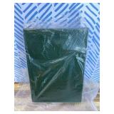 Green Decorative Serving Tray,Rectangular Tray for Coffee Table,Faux Leather Serving Tray with Handles for Ottoman,Shagreen Leather Tray for Bathroom