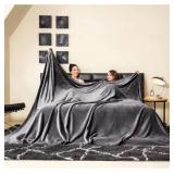 COOVA Oversized King Fleece Blanket 120x120 inches, Soft Cozy Warm Giant Extra Large 10