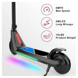 Electric Scooter for Kids Age 6-10, Kick-Start Boost Scooter with Adjustable Speed and Height, Flash Wheel & Deck Lights