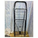 DMI Utility Cart with Wheels to be used for Shopping, Grocery, Laundry and Stair Climber Cart, Weighs 7.5 Pounds but holds up to 90 Pounds, Compact and Foldable, Black