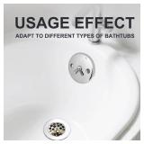 ZM 20"-22" All Brass Lift and Lock Two-Hole Bath Waste Drain Kit, with Chrome Plated Grid Drain