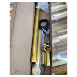 ZM 20"-22" All Brass Lift and Lock Two-Hole Bath Waste Drain Kit, with Chrome Plated Grid Drain