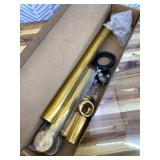 ZM 20"-22" All Brass Lift and Lock Two-Hole Bath Waste Drain Kit, with Chrome Plated Grid Drain