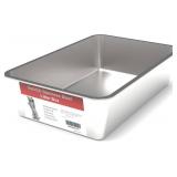 Extra Large Metal Cat Litter Box, Stainless Steel Durable Litter Pan for Large or Multiple Cats, Kitty Litter Box with Smooth Surface and Easy to Clean, XL(23.6"x15.7"x5.9")