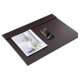 KINGFOM Ultra-Smooth PU Leather Desk Pad & Mat Office Desk Drawing & Writing Board A3/ A4 File Paper Clip Table Protector Mat on Top Large 24