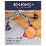 Office Chair Mat for Hardwood Floor Under Desk Computer Rolling Chair Mat for Wood/Tile Floor Non-Slip Heavy Duty Desk Rug PVC Plastic Hard Floor Protector 48" x 60" (Mist)