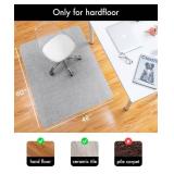 Office Chair Mat for Hardwood Floor Under Desk Computer Rolling Chair Mat for Wood/Tile Floor Non-Slip Heavy Duty Desk Rug PVC Plastic Hard Floor Protector 48" x 60" (Mist)