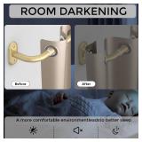 Wrap Around Curtain Rods Gold, Blackout Heavy Duty Curtain Pole for Windows 48 to 84 Inch, 1" Decorative Room Darkening Curved Modern Drapery Rod (Gold/Unique Design/All Matel)