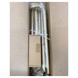 Wrap Around Curtain Rods Gold, Blackout Heavy Duty Curtain Pole for Windows 48 to 84 Inch, 1" Decorative Room Darkening Curved Modern Drapery Rod (Gold/Unique Design/All Matel)