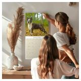 2025 2026 Boston Terrier Calendar - Dog Breed Monthly Wall Calendar - 12" x 24" Open - Thick No-Bleed Paper - Giftable - Academic Teacher