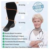 Compression Socks for Women Wide Calf: Plus Size 20-30mmHg Medical Support Stockings for Nurses, Pregnant Women, Men, Flying, Travel 3 Pairs (XXL-7XL)