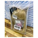 Blonde Wig With Bangs for Women Golden Blonde Long Straight Blonde Wigs with Necklace, Earrings, Bracelet