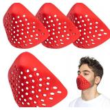 RunNico 4Pcs 3D Silicone Mask Inner Bracket,Halloween Silicone Face Shell,Mask Face Frame Support for Halloween Adult Cosplay