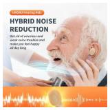 Hearing Aids for Seniors, OTC Hearing Aid Rechargeable with Noise Cancellation Adults, senior Invisible Hearing Amplifier With Portable Charging Case Premium Comfort Design and Nearly Invisible