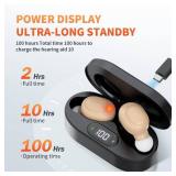 Hearing Aids for Seniors, OTC Hearing Aid Rechargeable with Noise Cancellation Adults, senior Invisible Hearing Amplifier With Portable Charging Case Premium Comfort Design and Nearly Invisible