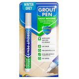 Grout Pen Tile Paint Marker: Waterproof Grout Paint, Tile Grout Colorant and Sealer Pen - Winter Grey, Narrow 5mm Tip (7mL)