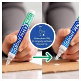 Grout Pen Tile Paint Marker: Waterproof Grout Paint, Tile Grout Colorant and Sealer Pen - Winter Grey, Narrow 5mm Tip (7mL)