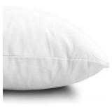 EDOW Throw Pillow Insert, Lightweight Soft Polyester Down Alternative Decorative Pillow, Sham Stuffer, Machine Washable. (White, 20x20)
