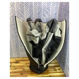 EHEYCIGA Collapsible Dog Crate 30 Inches, Portable Travel Crate for Medium Dogs, Soft Foldable Pet Kennel with 4-Door Mesh Windows Indoor & Outdoor, Grey