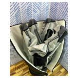 EHEYCIGA Collapsible Dog Crate 30 Inches, Portable Travel Crate for Medium Dogs, Soft Foldable Pet Kennel with 4-Door Mesh Windows Indoor & Outdoor, Grey