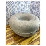 Large Cat Tunnel Bed for Indoor Cats, Scratch Resistant Donut Cat Bed, Up to 30 Lbs (L 24x24x11, Light Grey)