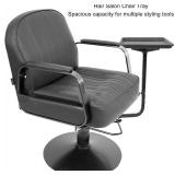 Retails for $109! Styling Chair Tray Large Capacity Hairdressing Tools Storage Adjustable Metal Salon Tray Strong Chair Attachment for Hair Coloring and Styling in Professional Salons