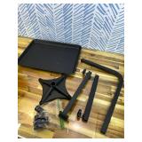 Retails for $109! Styling Chair Tray Large Capacity Hairdressing Tools Storage Adjustable Metal Salon Tray Strong Chair Attachment for Hair Coloring and Styling in Professional Salons