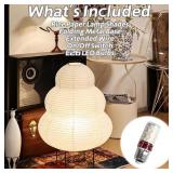 Noguchi Style Akari Floor Lamp, Rice Paper Lantern for Establishing A Warm and Cozy Ambiance in Any Room (Cloud), Japanses Floor Lamp