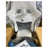 Retails for $150! Gaming Chair, 400 lbs Adult Chair, High Back Computer Chair with Footrest and Linked Armrests, Office Video Game Chair with Lumbar Support (White)