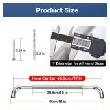 18 Inch Grab Bars for Shower, Stainless Steel Safety Handicap Grab Bars for Bathroom, Anti-Slip Shower Handle, Wall Mounted (2 Pack, Polished Nickel)