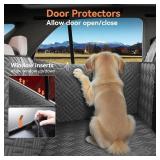 Dog Car Seat Cover for Back Seat- Heavy Duty Waterproof- Hard Bottom Backseat Extender Fits Sedan SUV & Small Truck, Full Coverage for Doors, Rear Seats & Front Headrests