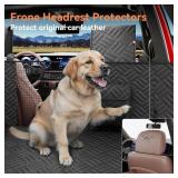 Dog Car Seat Cover for Back Seat- Heavy Duty Waterproof- Hard Bottom Backseat Extender Fits Sedan SUV & Small Truck, Full Coverage for Doors, Rear Seats & Front Headrests