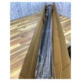 Tension Curtain Rod Black Shower Rod 40-166IN Extra Long Curtain Rods No Drilling Adjustable Tension Rods for Window Shower or Bathroom Outdoor Patio Diameter 1.26In