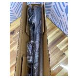 Tension Curtain Rod Black Shower Rod 40-166IN Extra Long Curtain Rods No Drilling Adjustable Tension Rods for Window Shower or Bathroom Outdoor Patio Diameter 1.26In