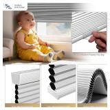 Boolegon Blackout Cellular Shades Cordless Pull Down Cellular Blinds Thermal Insulated Honeycomb Blinds for Windows, White