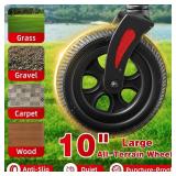 Retails for $180! BigAlex Rollator Walker with Seat,2 in 1 Rollator Walker Transport-Wheelchair,10" All-Terrain Wheel for Outdoor & Indoor Use,Wider Seat for Users,Wheelchair Combo-Lightweight,Red