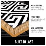 GORILLA GRIP Strong Rug Pad Gripper, 8x10 FT, US Designed, Grips Help Keep Area Rugs Safe and in Place, Slip and Skid Resistant Pads for Hard Floors, Under Carpet Mat Cushion and Hardwood Protection