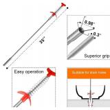 35.5inch Drain Auger Cleaner(1pcs), 25inch Drain Snake Hair Remover(3pcs), Hair Catcher Drain Clog Remover Tool Set For Kitchen Sink, Bathroom Tub, Sewer, Toilet