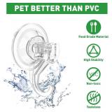 Suction Cup Hooks for Shower, Large Clear Heavy Duty Suction Cup Hooks, Wreath Hangers for Front Door Window Glass Kitchen Towel Loofah Utensils (4 Packs)